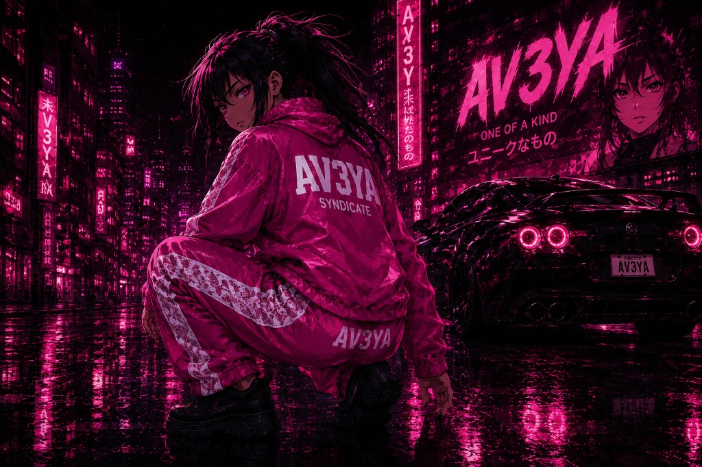 AV3YA neon city streetwear